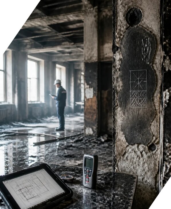 Обследование зданий после пожара в Краснокаменске от 15332 р. | ЭкспертизаРоссия