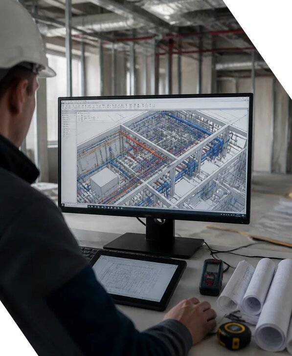 Создание BIM модели инженерных сетей для объектов в Краснокаменске